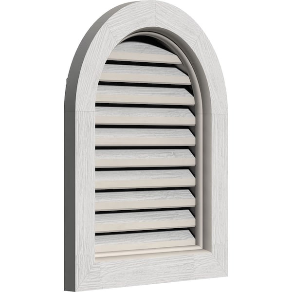 Round Top Gable Vent, Functional, Western Red Cedar Gable Vent W/Brick Mould Face Frame, 32W X 36H